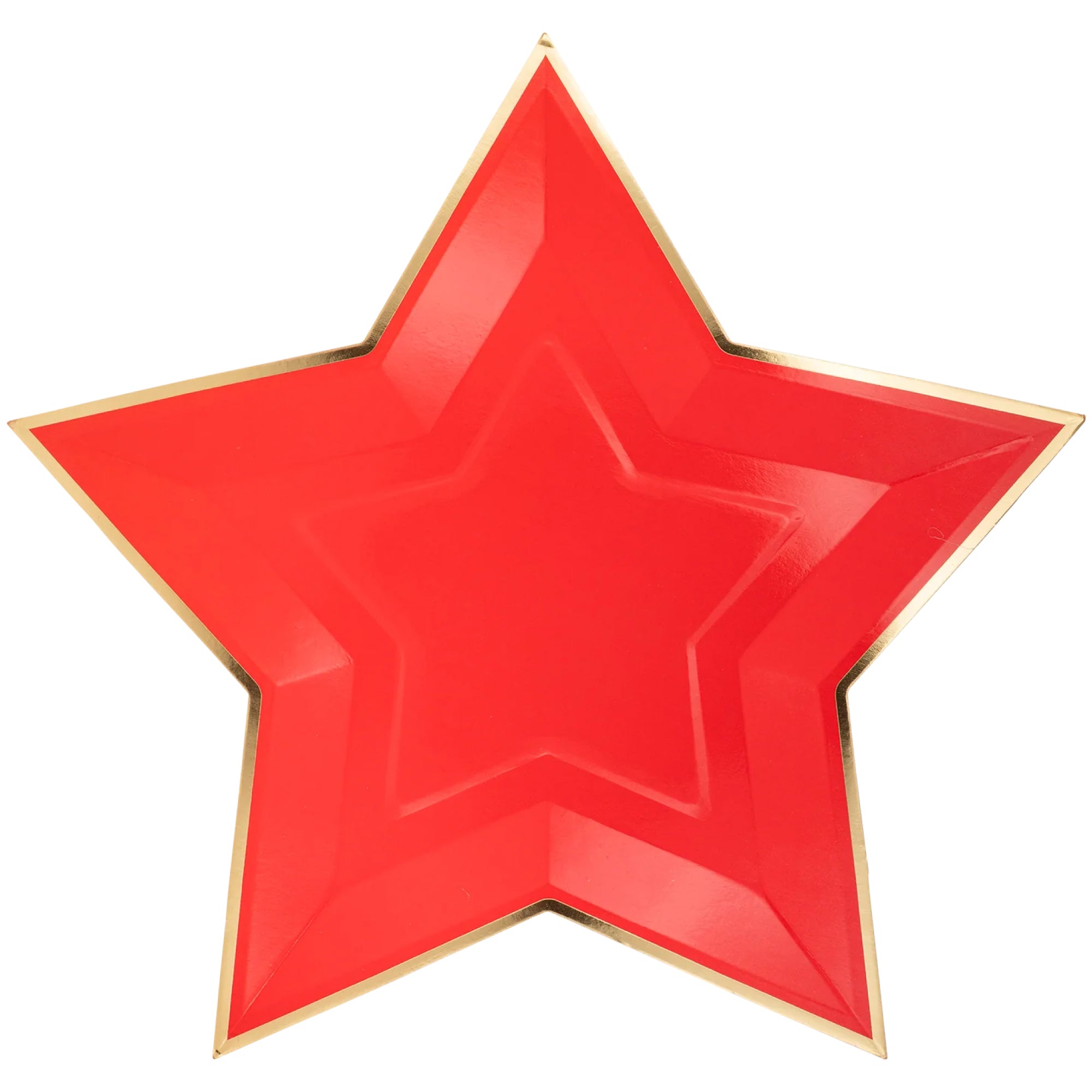 Red Star Shaped Lunch Plates 8ct