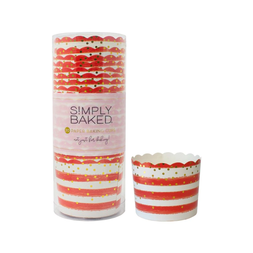 Red And White Striped Confetti Food Cups 20ct