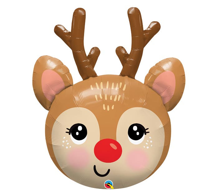 Red-Nosed Reindeer Foil Balloon 35″