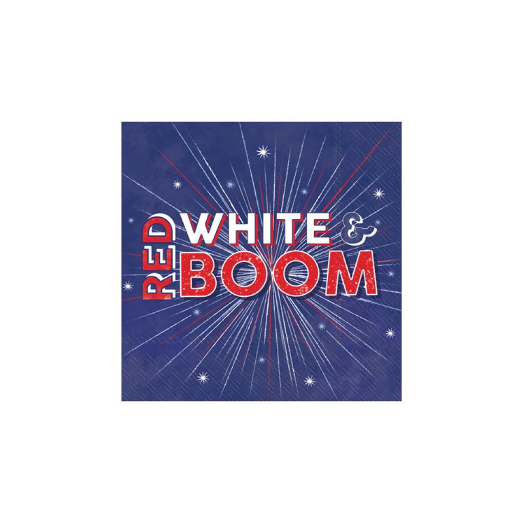 Red, White, & Boom Dessert Napkins 20ct