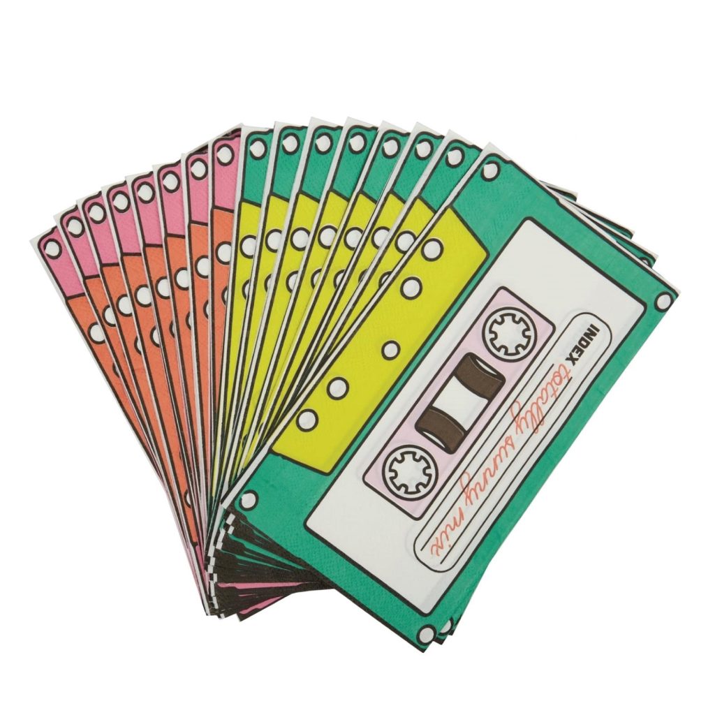 Retro Cassette Tape Guest Towels 16ct