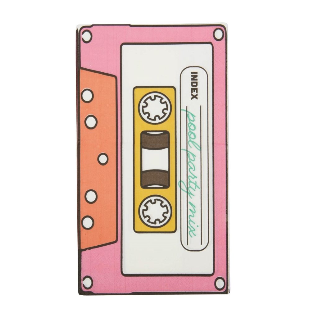 Retro Cassette Tape Guest Towels 16ct