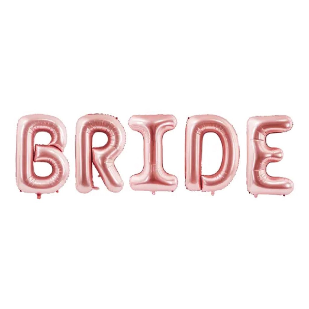 Rose Gold Bride Letter Balloon Kit 34in