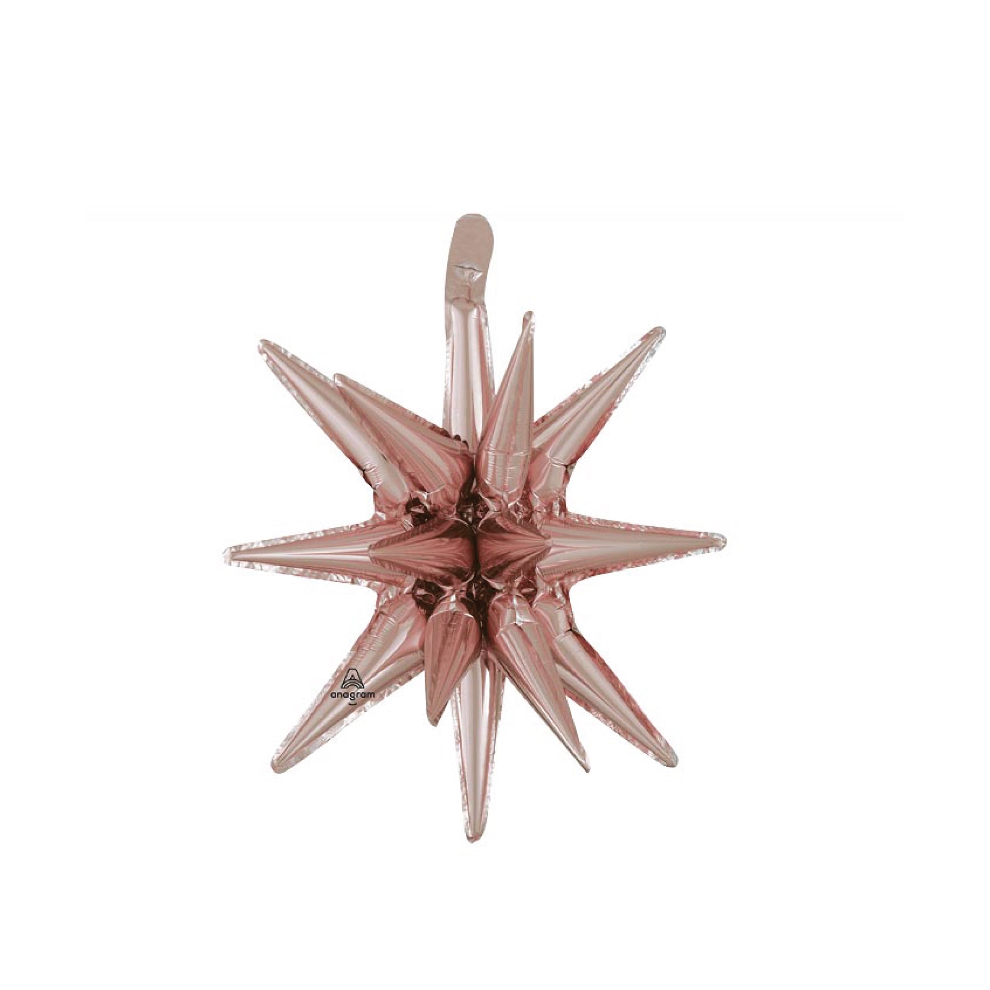 Rose Gold Starburst Balloon 20in