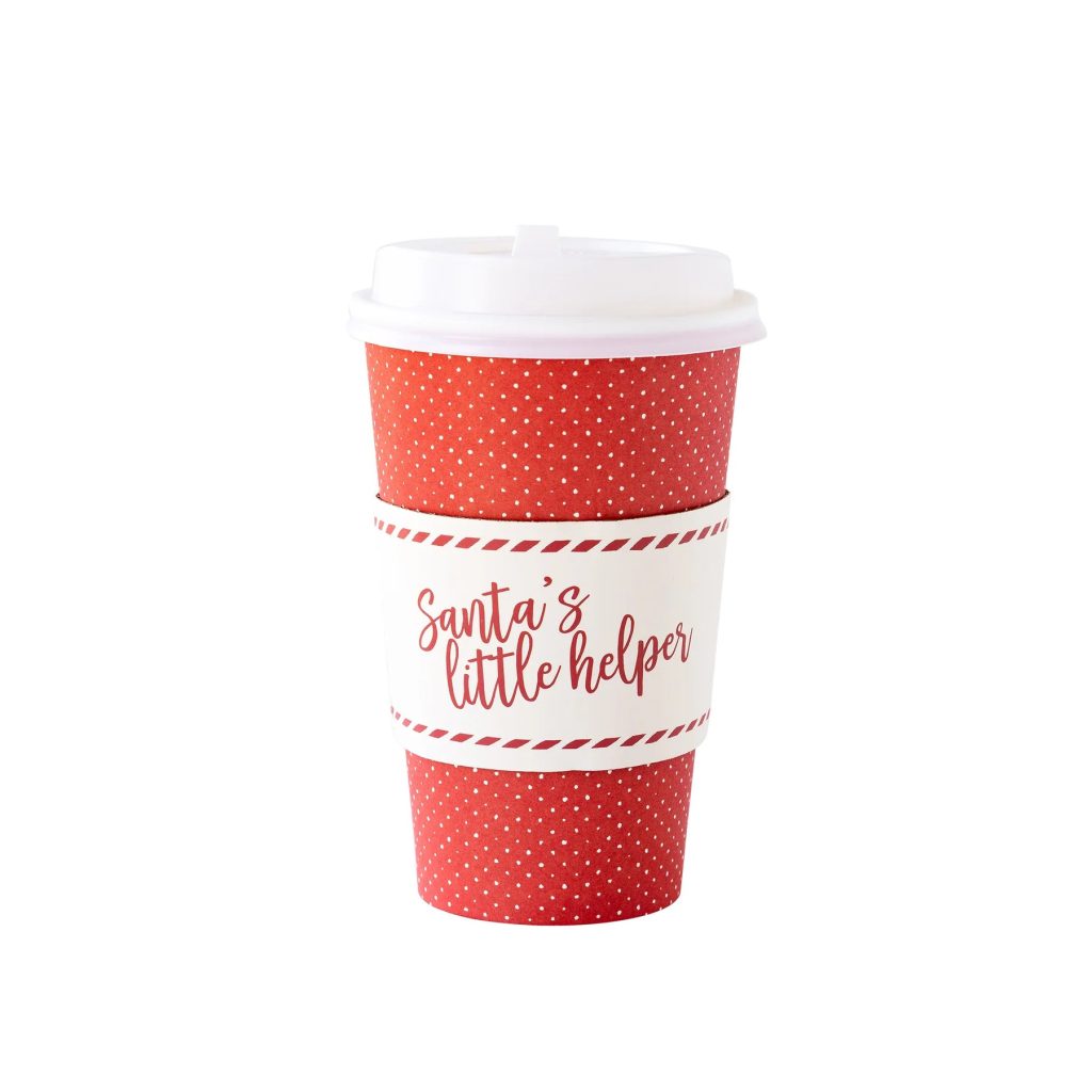 Santa’s Little Helper Coffee Cups & Lids 8ct