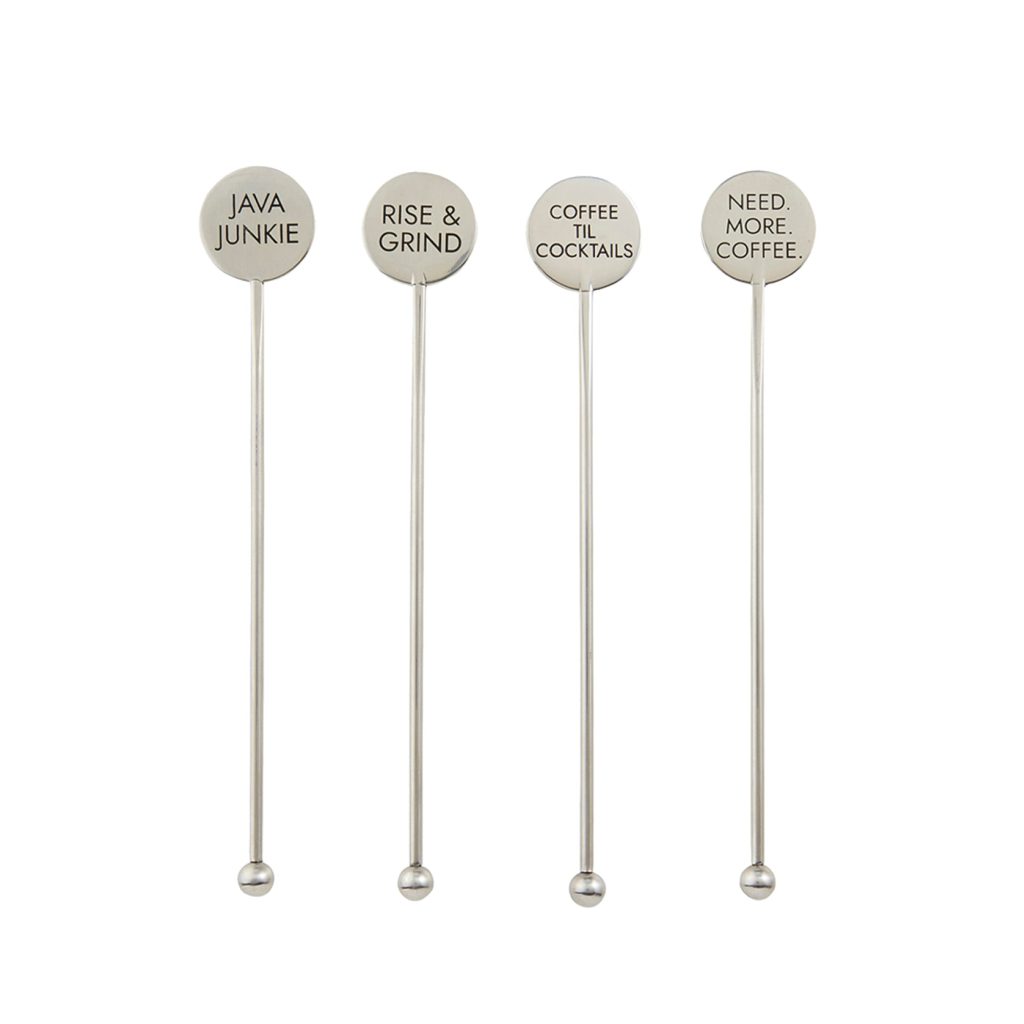 Stainless Steel Coffee Stir Sticks 4ct