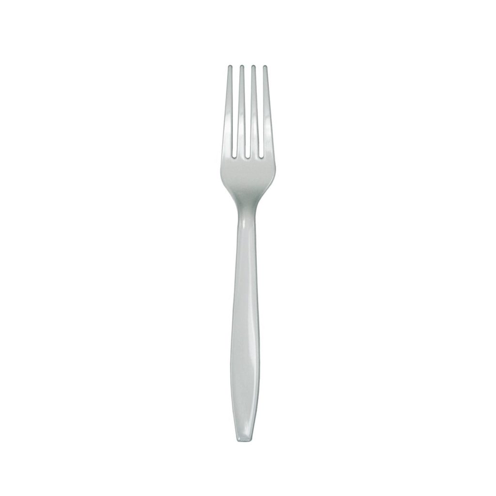 Classic Silver Plastic Forks 24ct