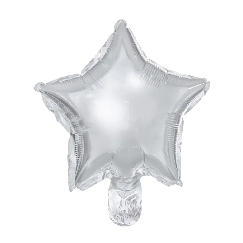 Silver Star 8in Balloons 25ct