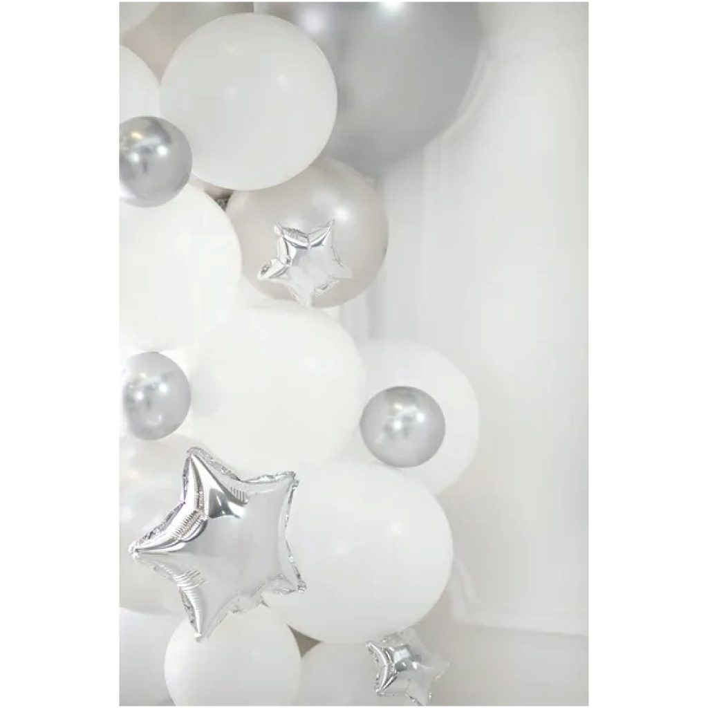 Silver Star 8in Balloons 25ct