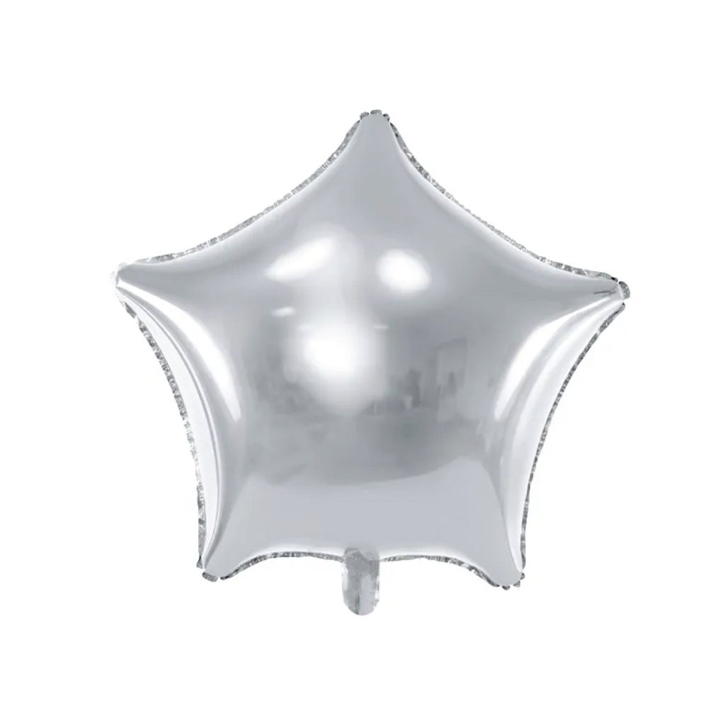 Silver Star Foil Balloon 19in