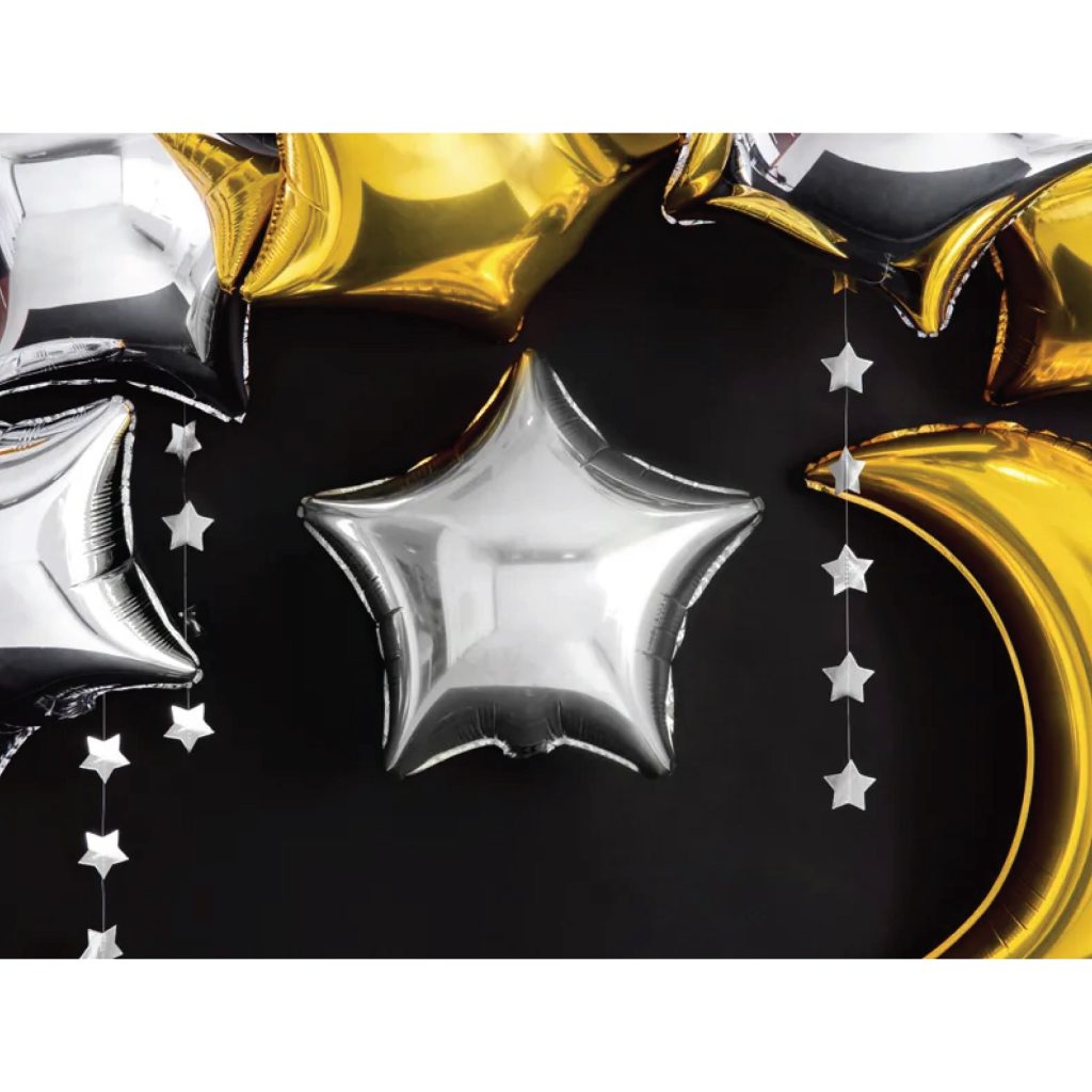 Silver Star Foil Balloon 19in