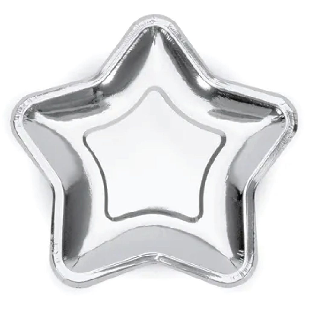 Silver Star Lunch Plates 6ct