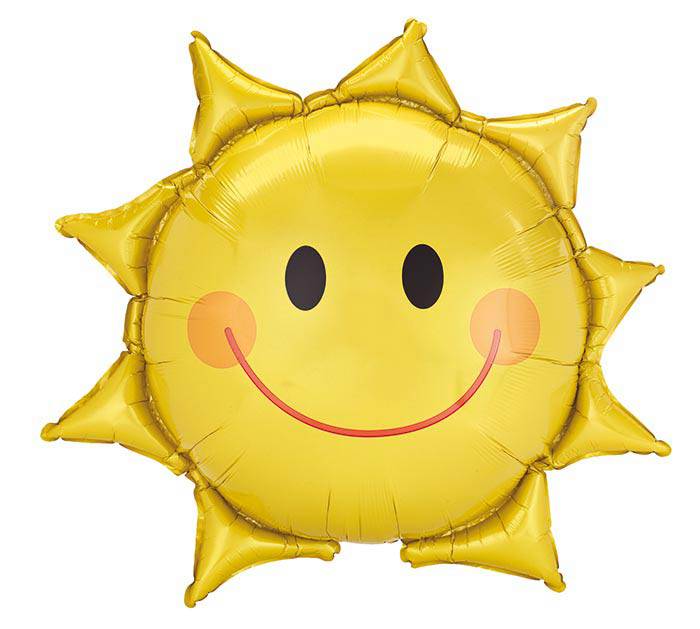 Smiling Sunshine Sun Balloon 27in