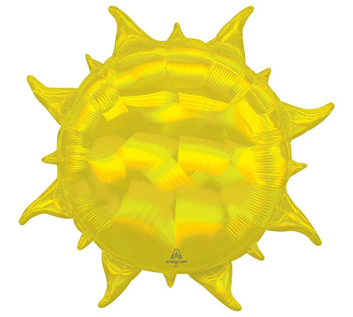 Smiling Iridescent Sun Balloon 27in