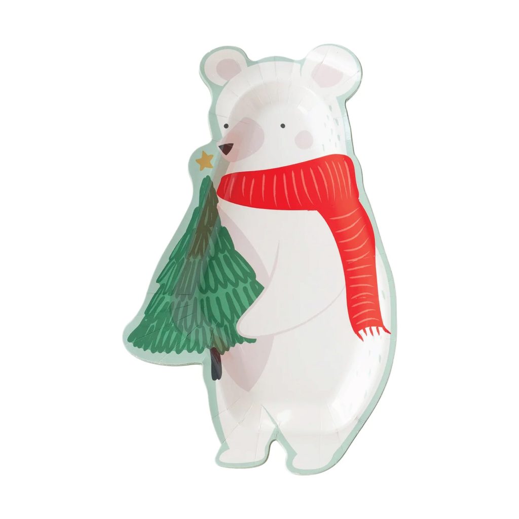 Snow Fun Polar Bear Lunch Plates 8ct