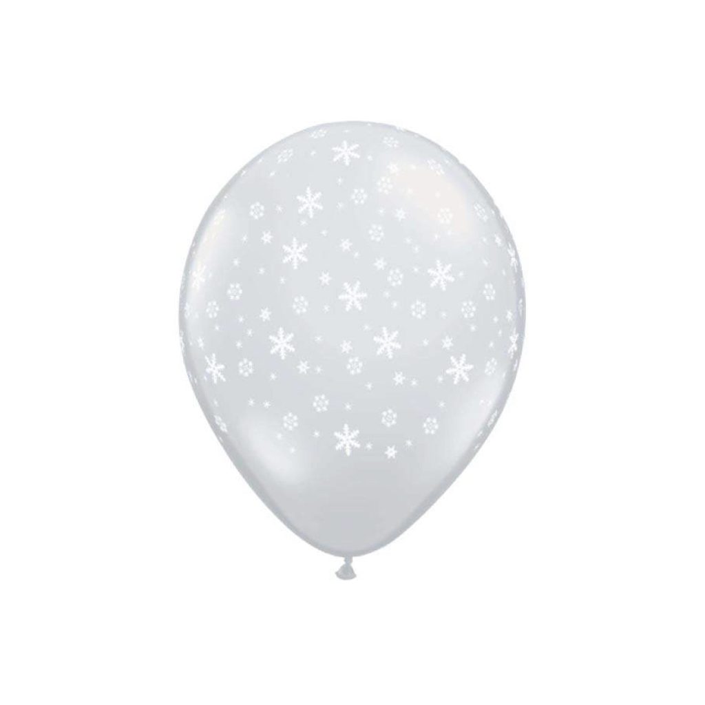 11″ Round Snowflake Winter Balloon 6ct