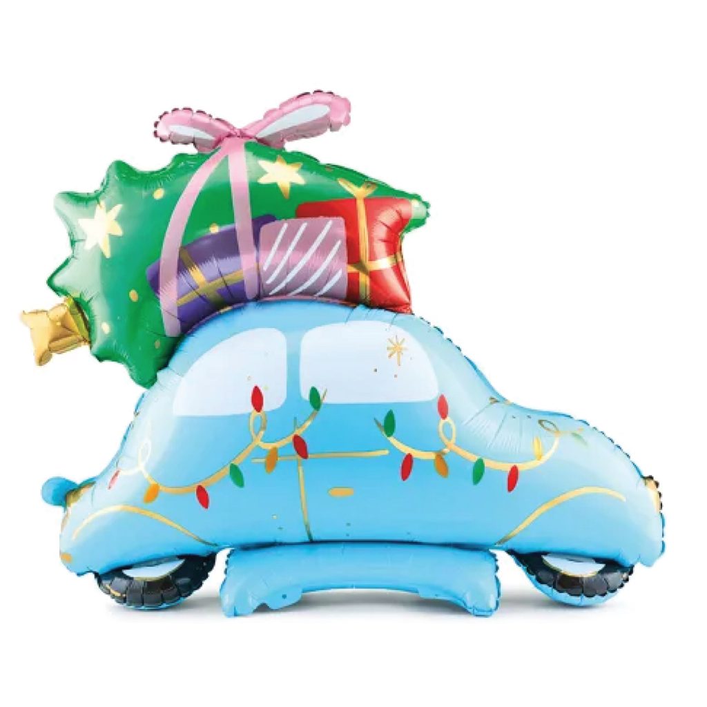 Standing Christmas Car Balloon 35in