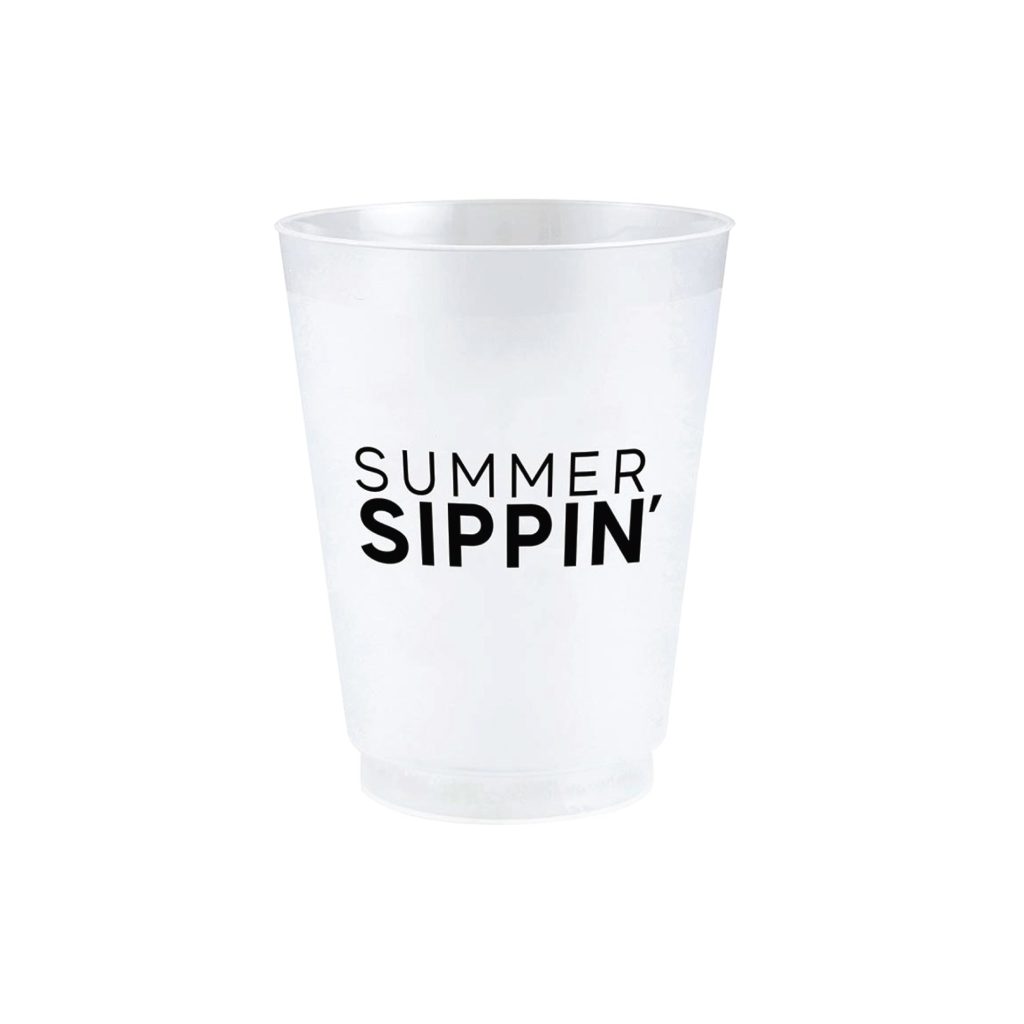 Summer Sippin’ Frosted Plastic Cups 8ct