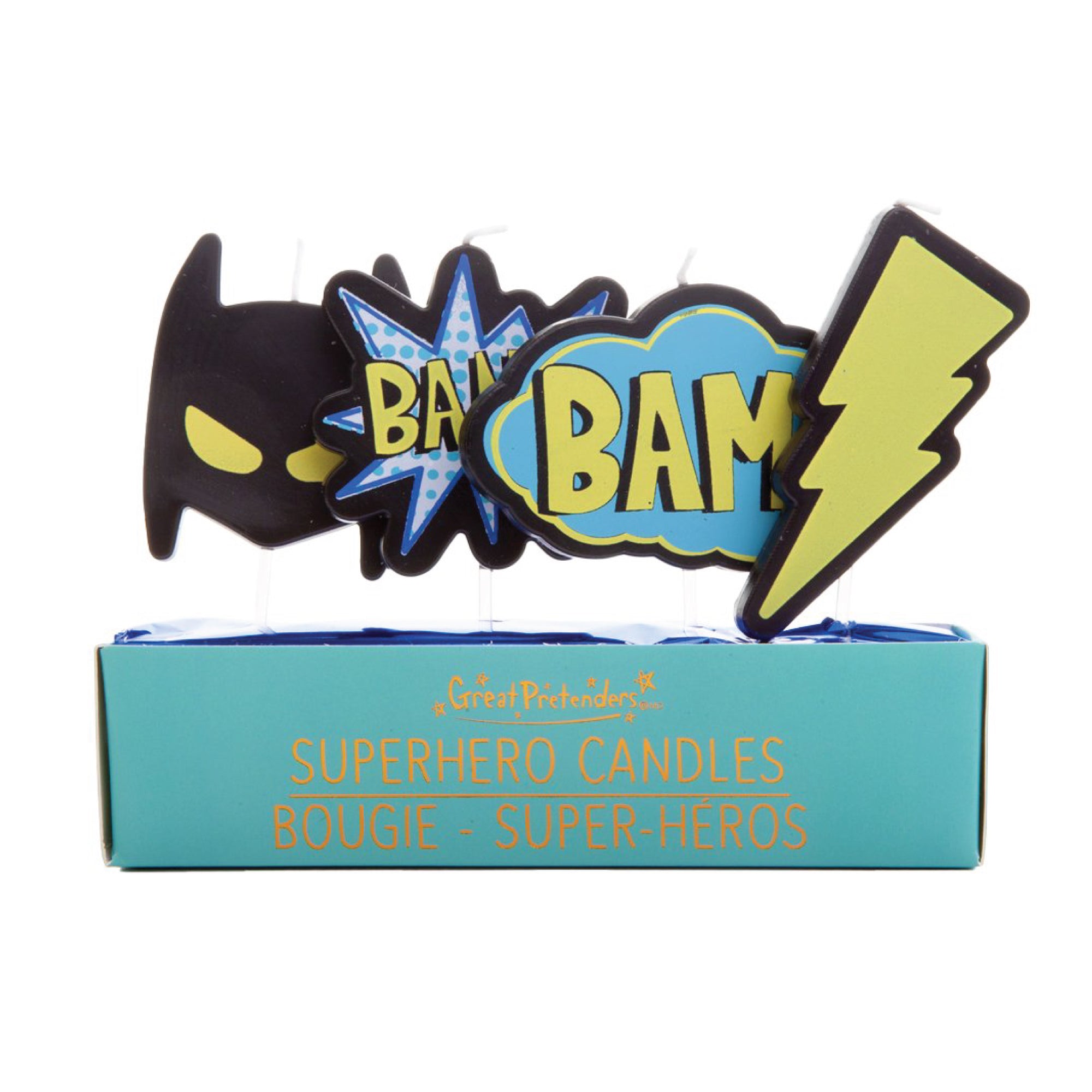 Superhero Candles 4 Ct