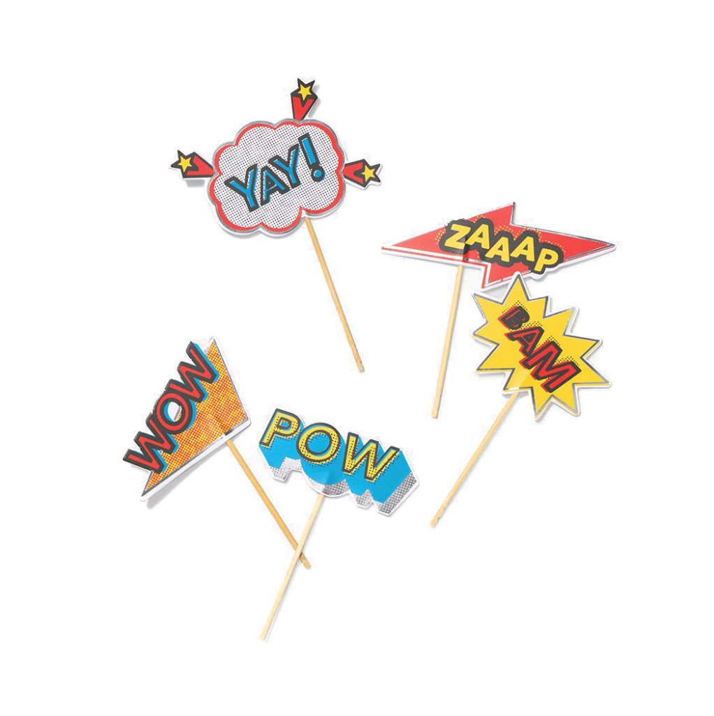 Superhero Party Cupcake Toppers