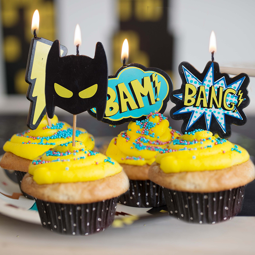 Superhero Candles 4 Ct