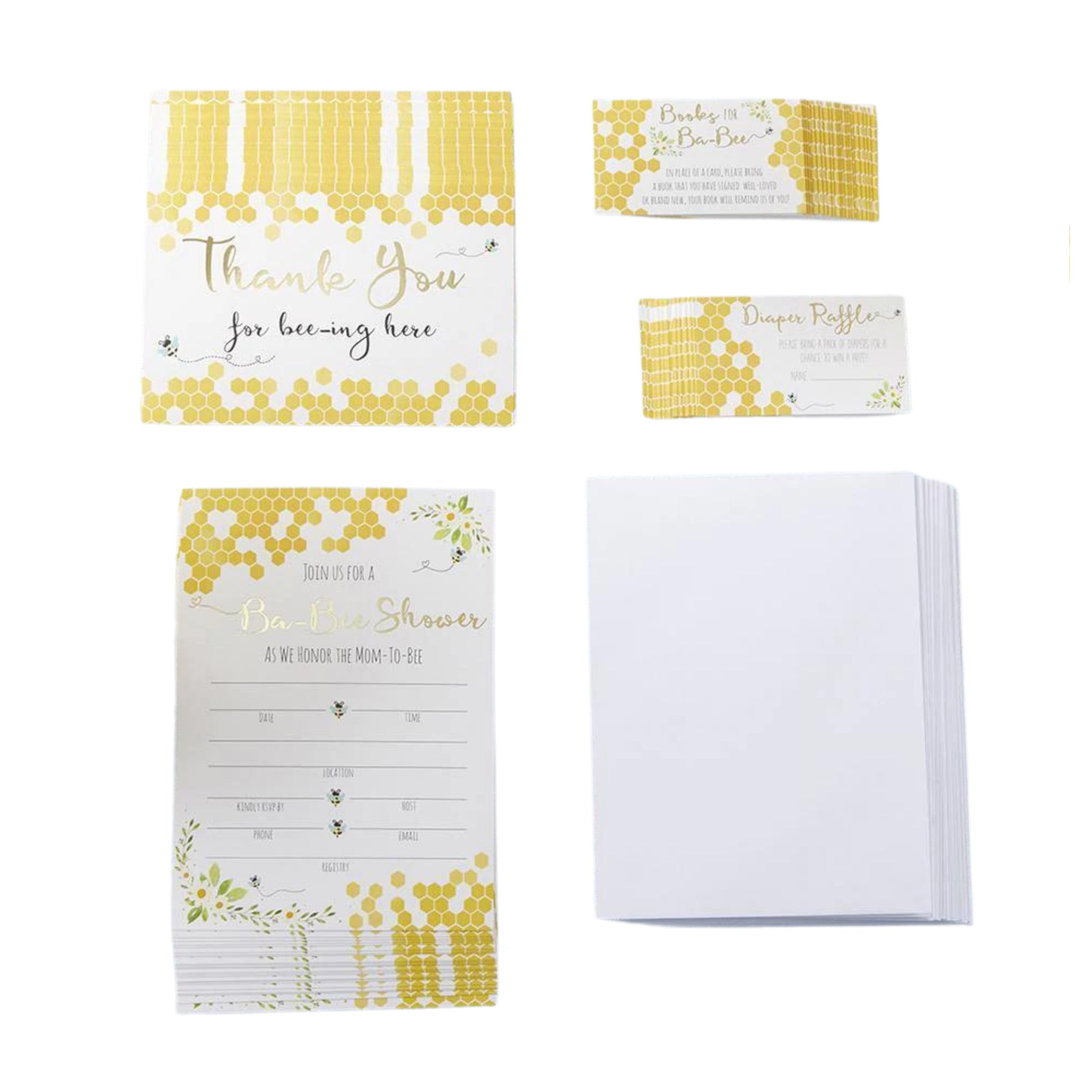 Sweet As Can Bee Invitations & Thank You Card Set 25ct