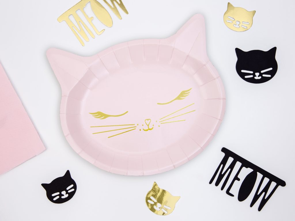 Pink Kitty Cat Lunch Plates 6ct