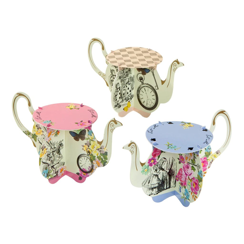 Alice In Wonderland Teapot Cupcake Stands 6ct