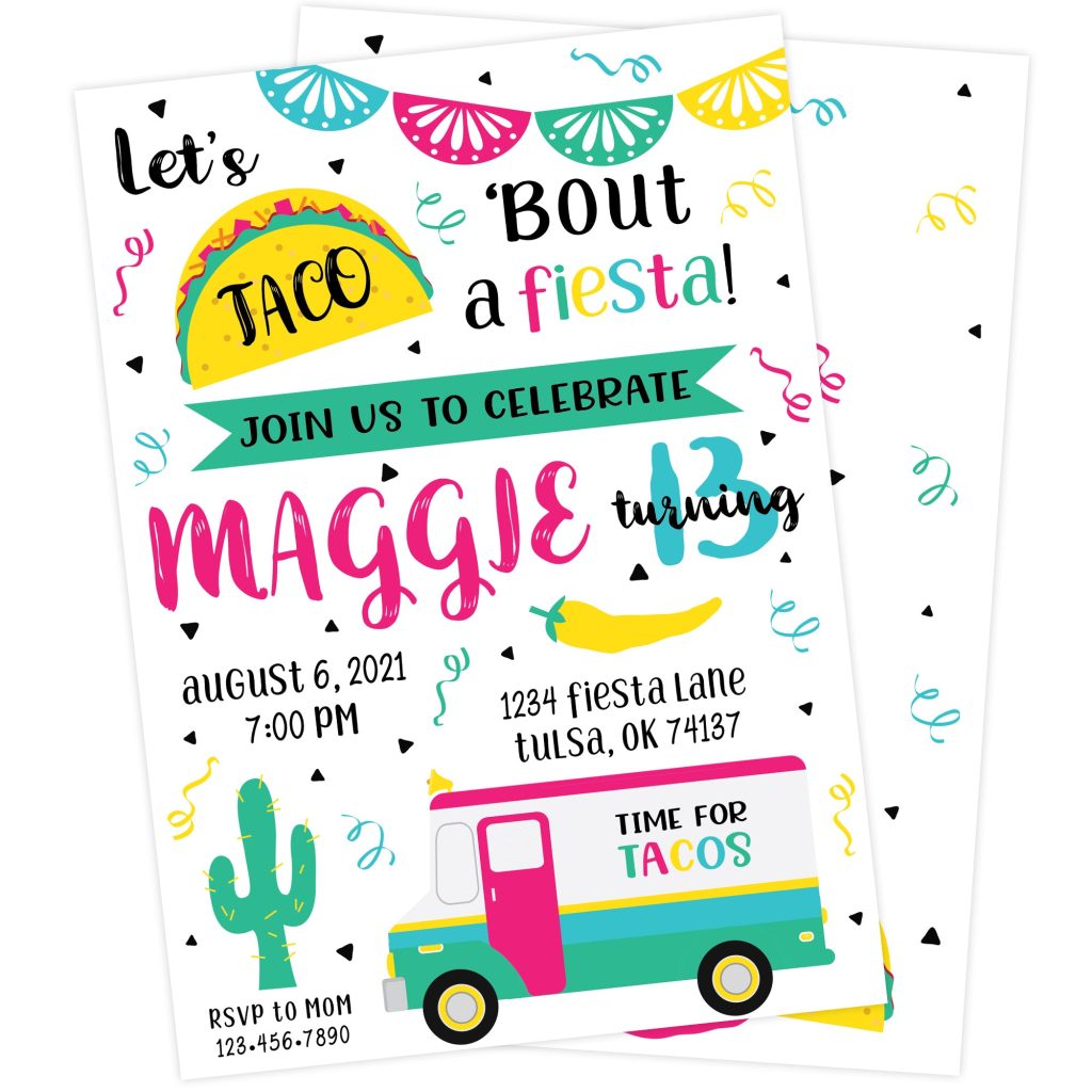 Taco Bout A Fiesta Birthday Invitation