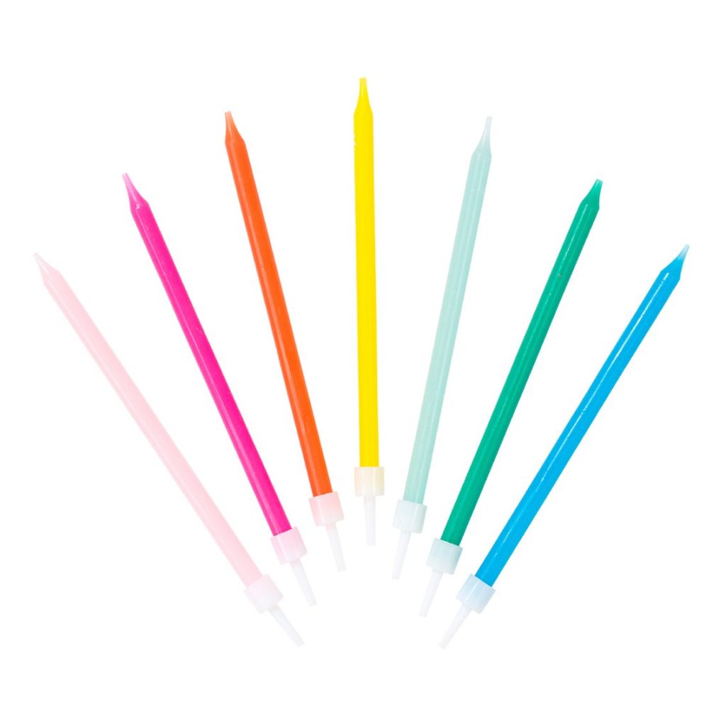 Tall Rainbow Birthday Candles