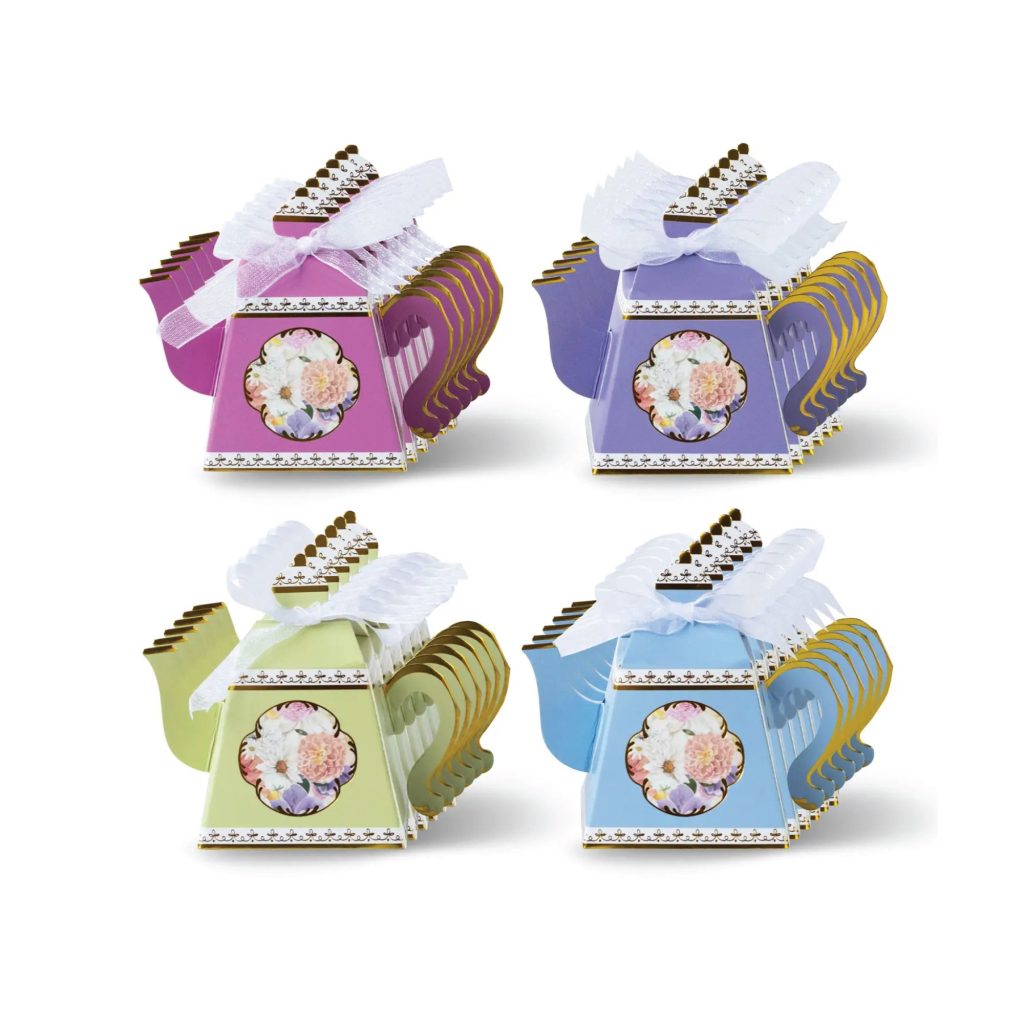 Floral Tea Time Assorted Favor Boxes 24ct