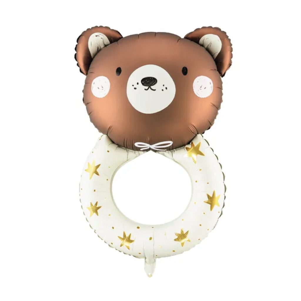 Teddy Bear Rattle Balloon 26in