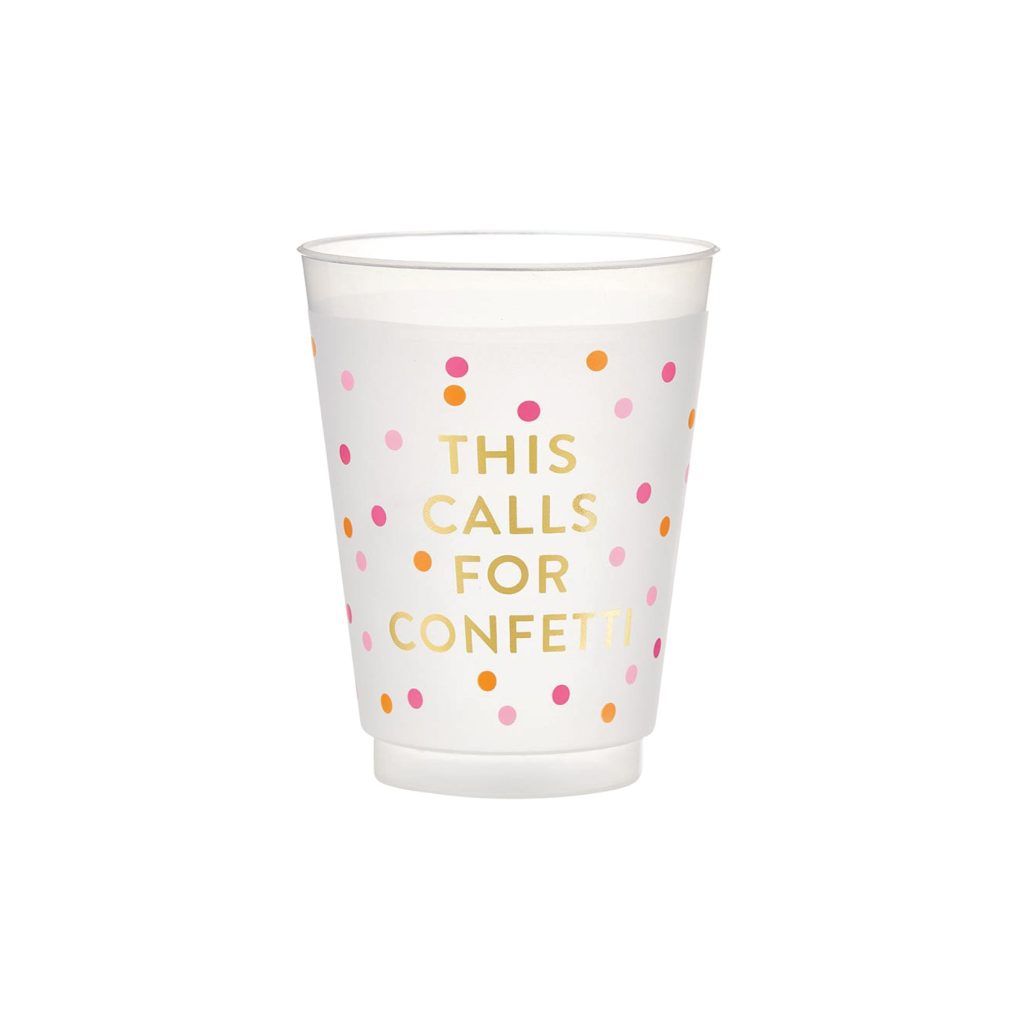 This Calls For Confetti Plastic Cups 8ct