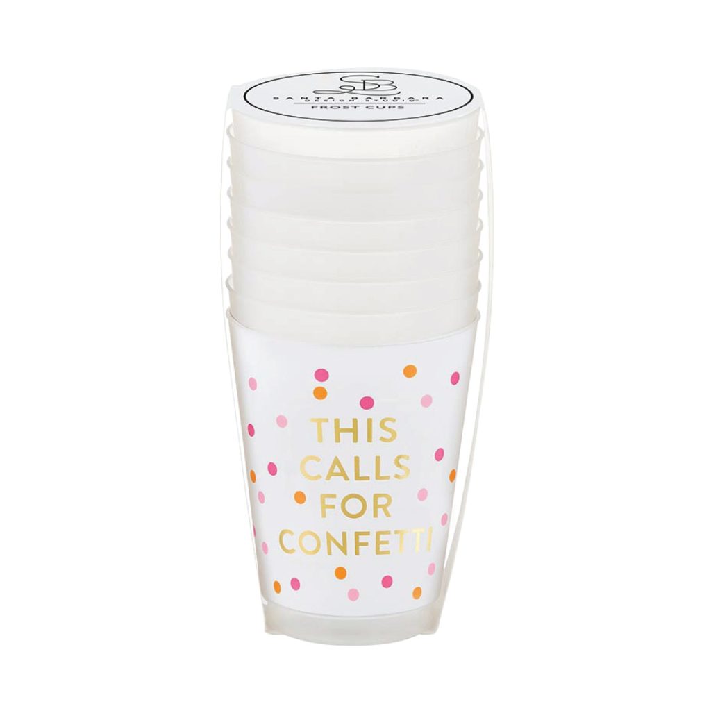 This Calls For Confetti Plastic Cups 8ct