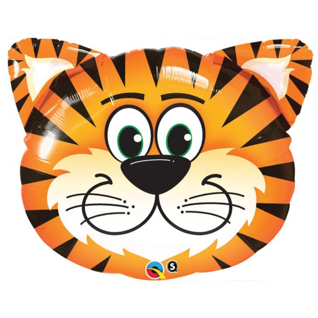 Tiger Face Mylar Balloon 30in