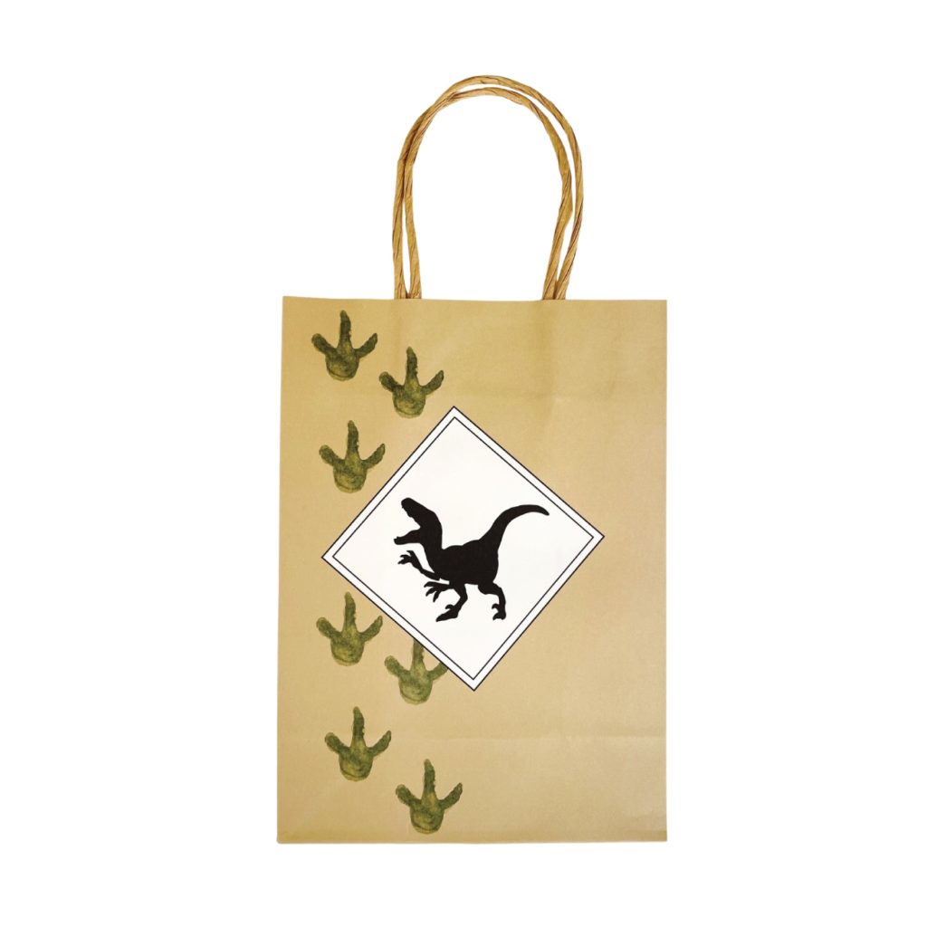 Prehistoric Dinosaur Kraft Favor Bags 8ct