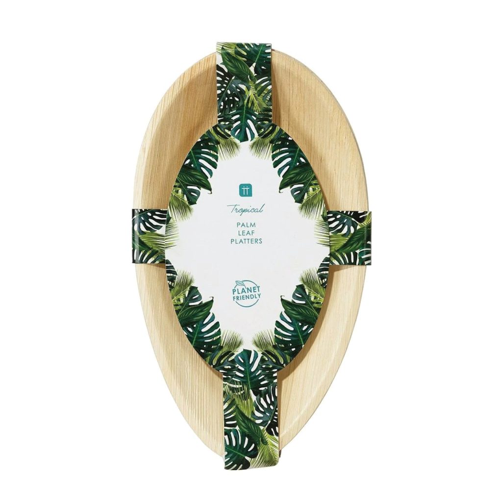 Tropical Palm Leaf Platters 6ct