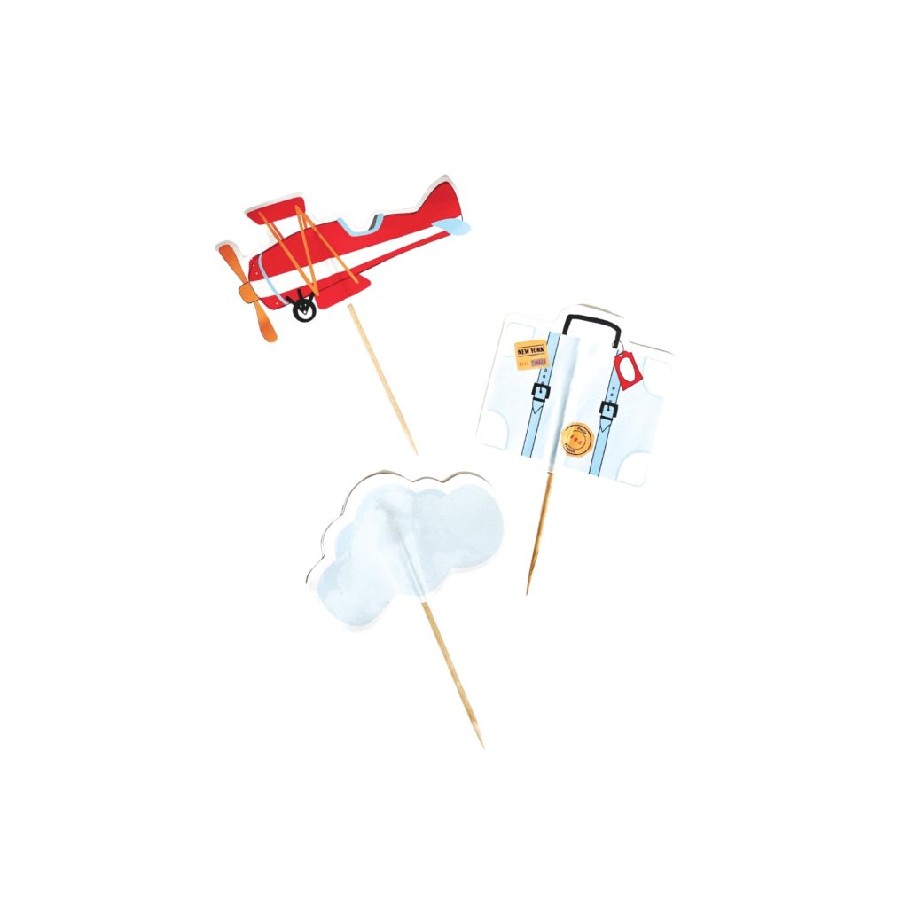 Time Flies Airplane Cupcake Toppers 12ct