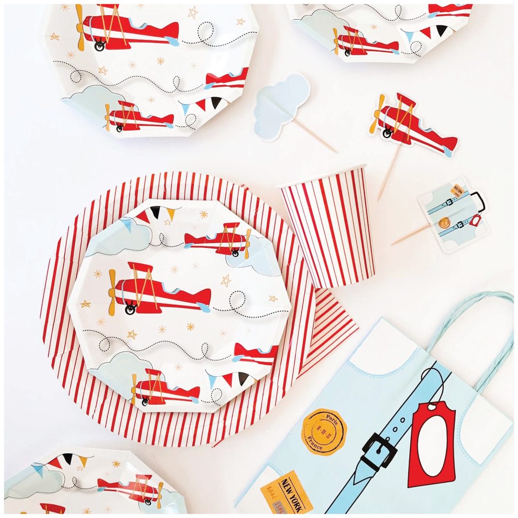 Time Flies Airplane Cupcake Toppers 12ct