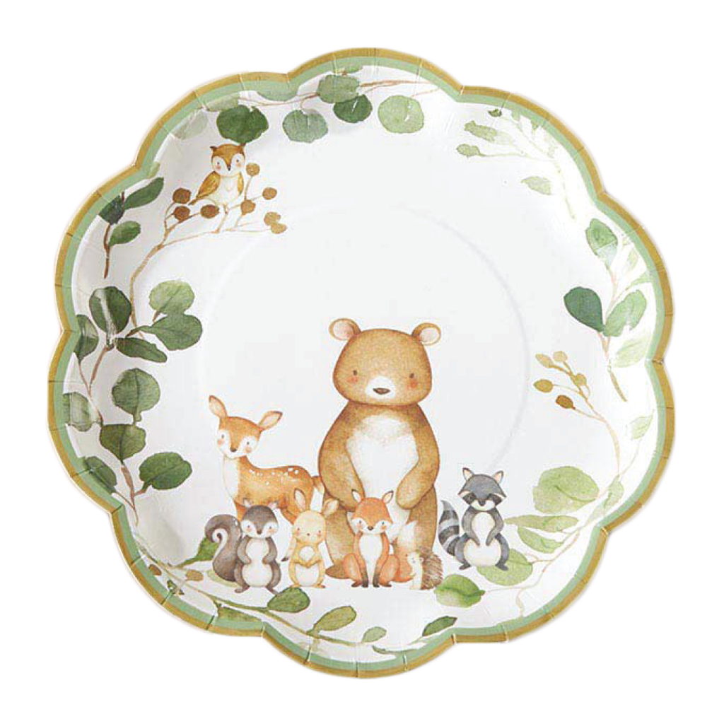 Woodland Baby Shower Lunch Plates 16ct