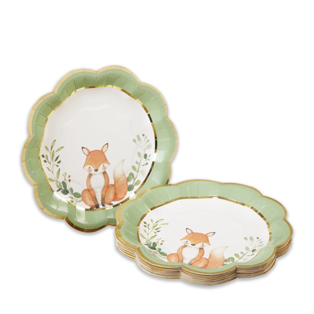 Woodland Baby Shower Dessert Plates 16ct