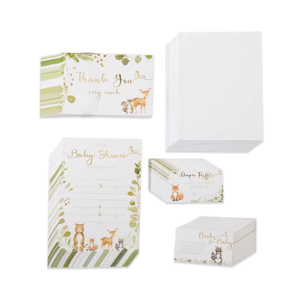 Woodland Baby Shower Invitation & Thank You Card Bundle