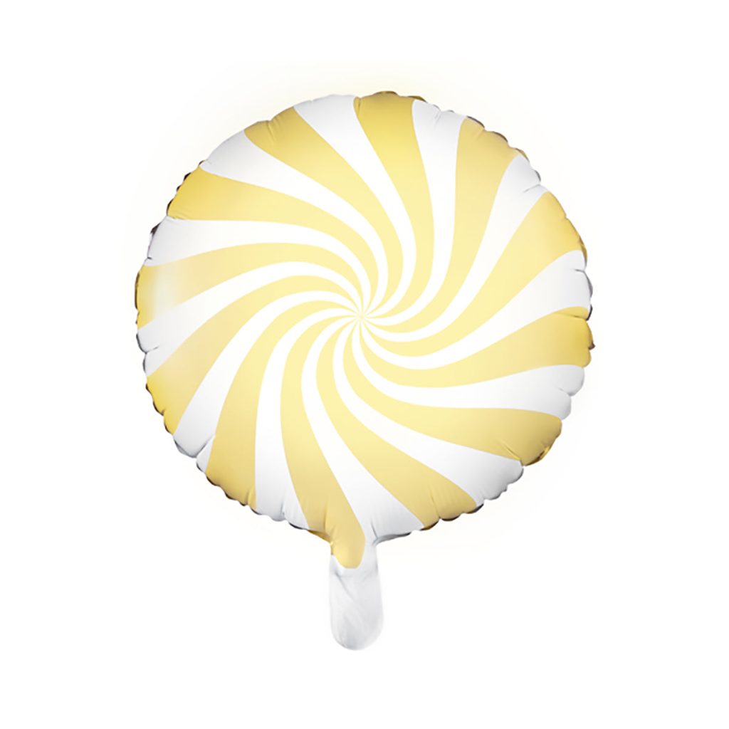 Yellow Swirly Lollipop Foil Balloon 14in