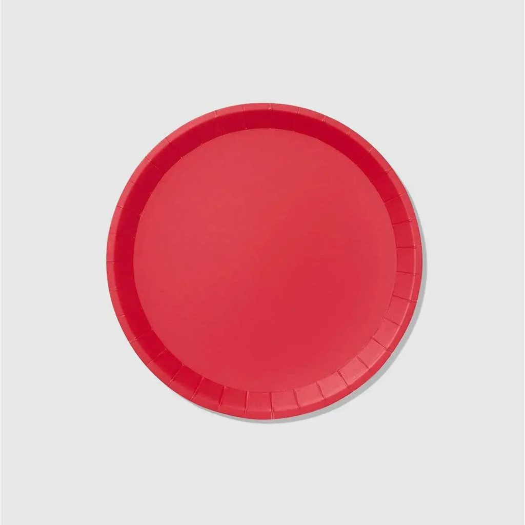 Red Paper Dessert Plates 10ct