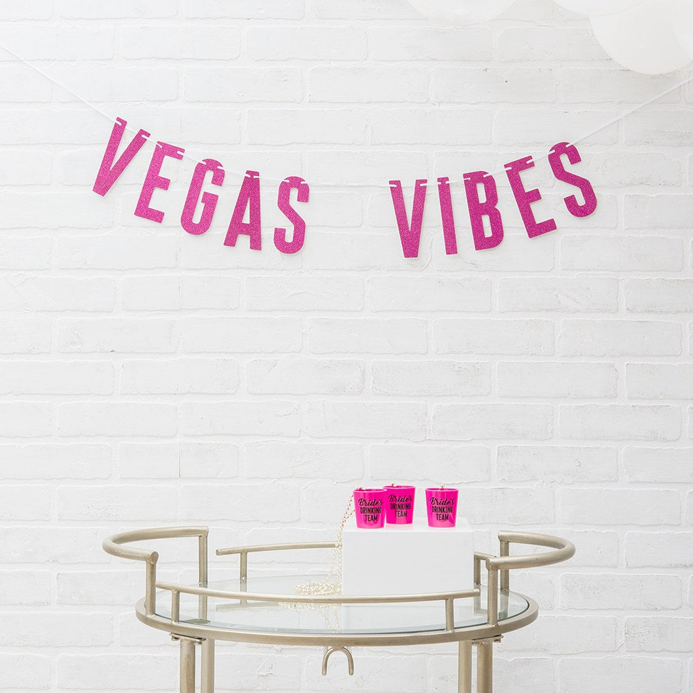 Pink Vegas Vibes Letter Banner