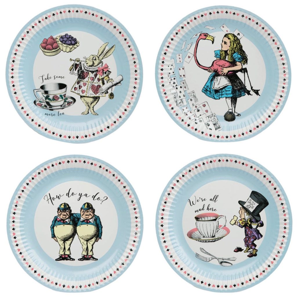 Alice In Wonderland Lunch Plates 24ct