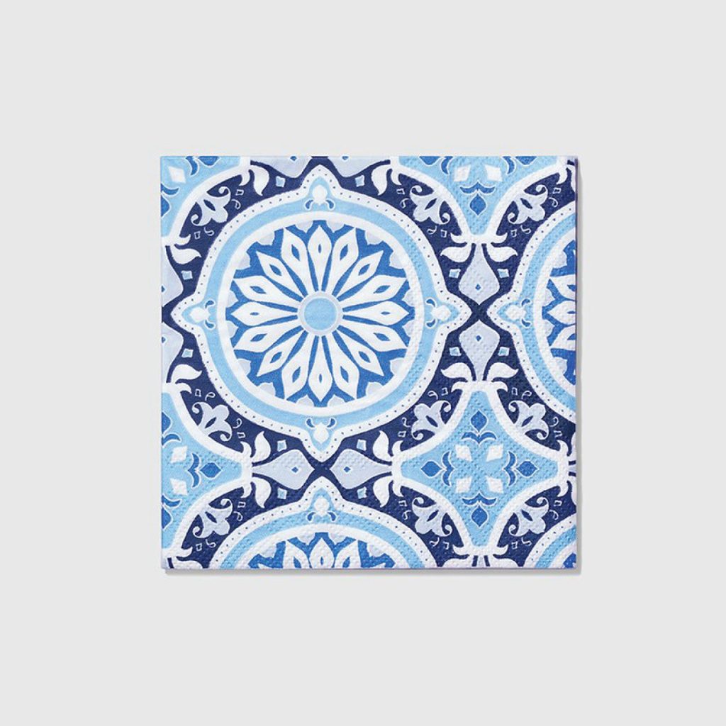 Mediterranean Blue Dessert Napkins 25ct