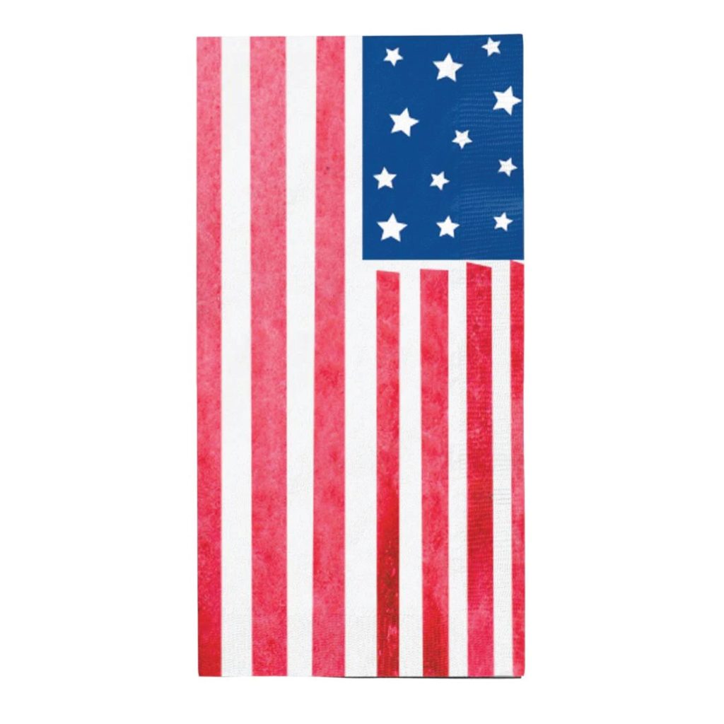 Patriotic American Flag Paper Guest Towels 16ct