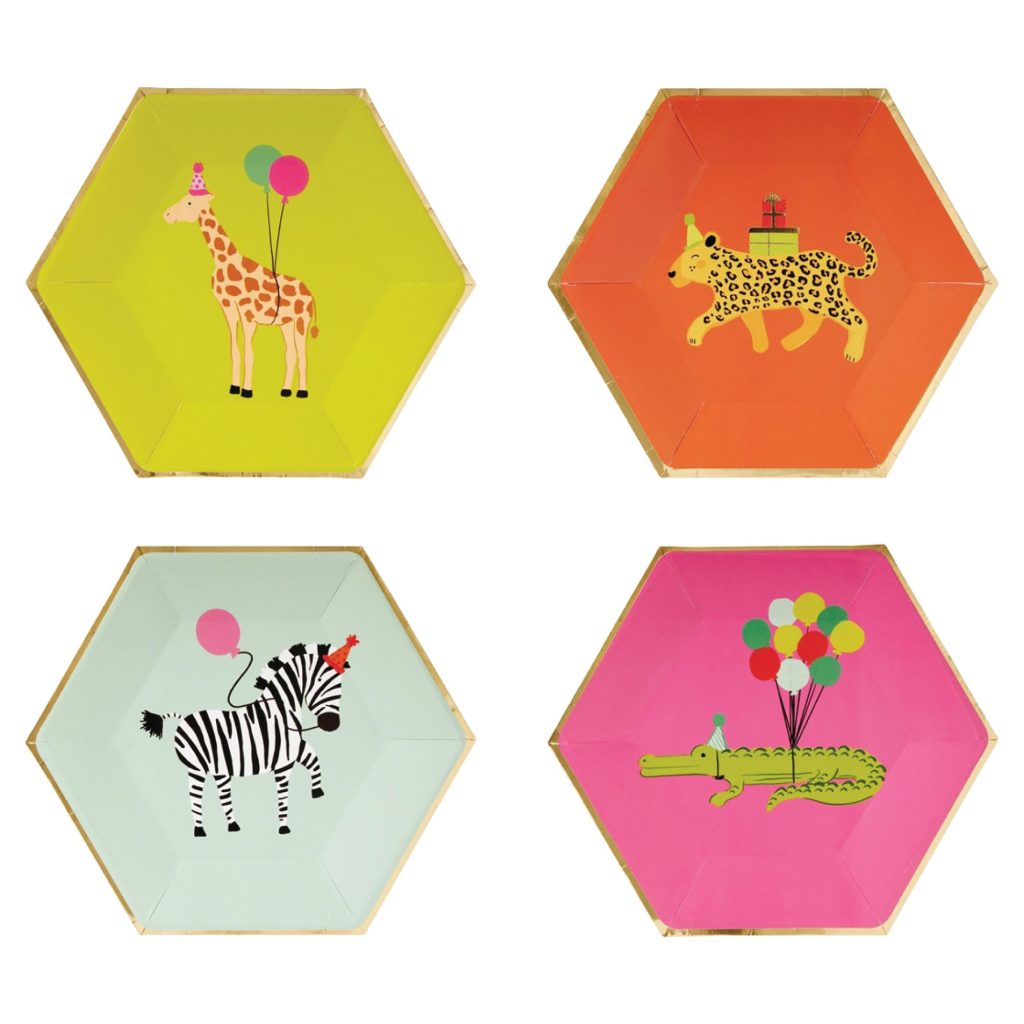 Assorted Party Animals Birthday Lunch Plates 8ct