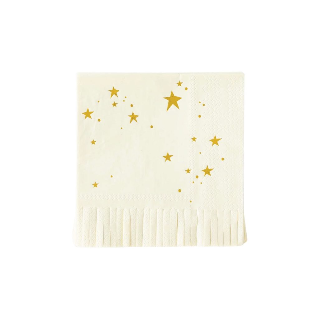 Baby Gold Star Dessert Napkins 18ct